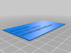 mes affaires personnalisés de la carte contact du générateur bureau 3d print model - Mito3D