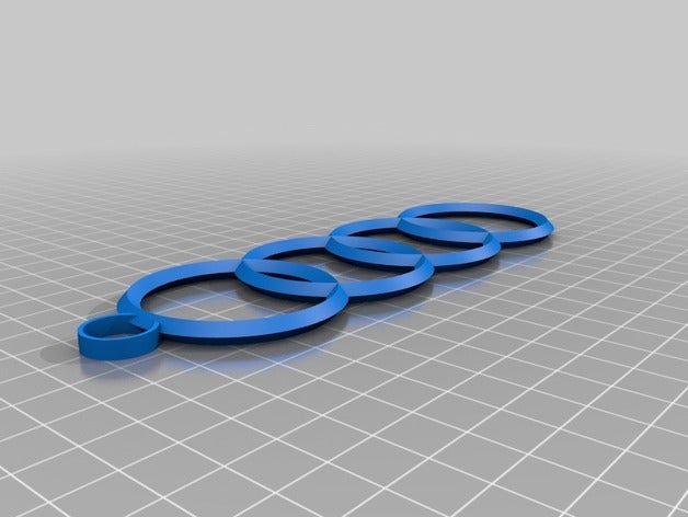 audi keychain automotive 3D print model - Mito3D