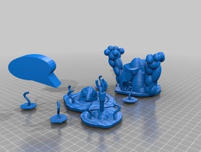 gunko vs Mensch - Spielzeug Spiele Angriff monster 3d print model - Mito3D