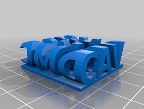 meine angepasste stereo-text Skulpturen 3d print model - Mito3D