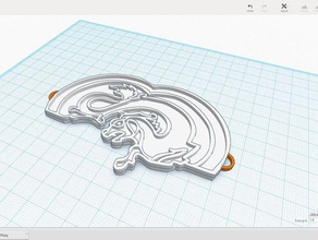 double dragon médaillon 3d l'impression 3d print model - Mito3D