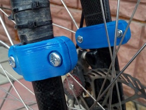 holder clamp front full fender carbon fork 29er bicycle mtb bike sport outdoors fenders 3d print model - Mito3D