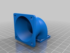 swd wanhao 30-40mm fan adapter 3d printing customized 3d print model - Mito3D