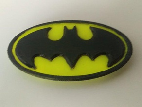1989 batman emblem belt buckle costume 3d print model - Mito3D