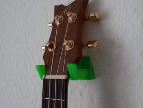 el ukelele de la pared montaje un solo tornillo música 3d print model - Mito3D