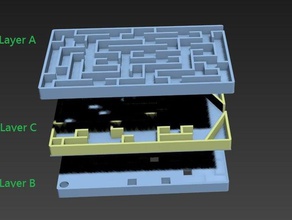 Labyrinth - Spielzeug Spiele 3d-Labyrinth maze box 3d print model - Mito3D