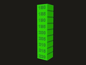 Temperatur-Kalibrierung Turm 3d drucken tests 3d-Drucker Bank der benchmark Wärme tarantula tevo 3d print model - Mito3D