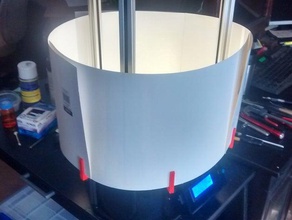 rostock max v2 pobres mans parabrisas 3d de la impresora accesorios recinto 3d print model - Mito3D