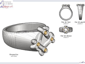bague n&deg9 anelli bijoux gioielli 3d print model - Mito3D
