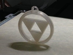 a lenda de zelda simples triforce pingente acessórios 3d print model - Mito3D