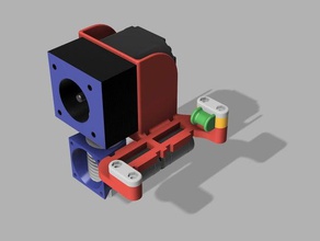tekerlekli e3d titan alanında yükseltme prusa yazıcı ekstruderler 3d print model - Mito3D