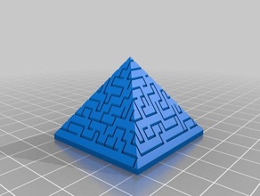 meu personalizados aleatório labirinto pirâmide gerador de estilo fácil brinquedos jogos 3d print model - Mito3D