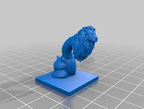 maggiore tetasu peh leone di testa serpente giocattolo gioco accessori amkhata miniatura monster mummia maledizione onyx path opp rpg 3d print model - Mito3D