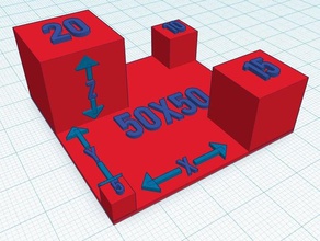 multi sized calibration 3d printing tests cube setup 3d print model - Mito3D