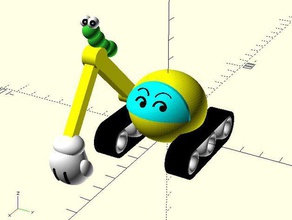 caterpillar my mascot signs logos customizer openscad proof concept toy 3d print model - Mito3D