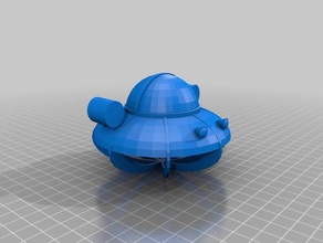 rick morty spaceship unfinished 3d printing 3d print model - Mito3D