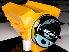 110 Skala v8 Motorblock passt über 540 Stil rc motor Fahrzeuge axial chevy crawler rock scaler 3d print model - Mito3D