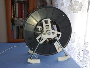 filament spool holder stand using 6mm threaded rod 3d printer parts 3d print model - Mito3D