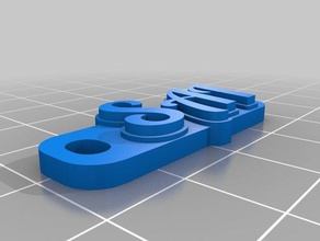sai etiketi Anahtarlık özelleştirilmiş 3d print model - Mito3D