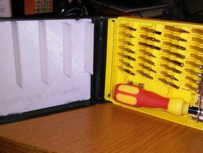 screwdriver 32 1 set upper lid repair tool holders boxes 3d print model - Mito3D