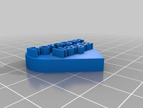 my customized heart message 3d print model - Mito3D