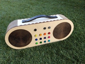 wooden radio mp3 player children electronics arduino lasercut music speaker toy 3d print model - Mito3D