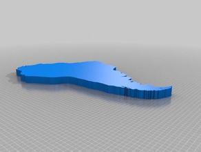 south america map learning 3d print model - Mito3D