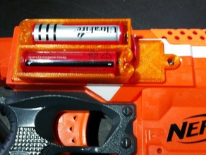 nerf stryfe 18650 battery holder v2 toy game accessories 3d print model - Mito3D
