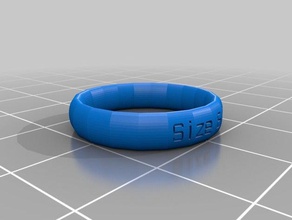 size 65 ring band rings customized 3d print model - Mito3D