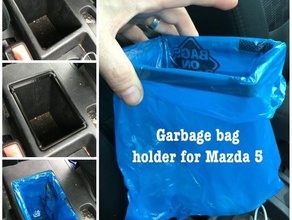 Müllsack-Halter-mazda-5 automotive sauber Müllbeutel trash bag 3d print model - Mito3D