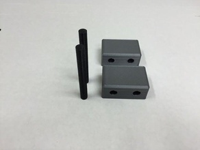 dowel rod connected box 3d printing small smalll 3d print model - Mito3D