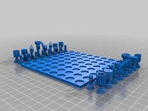 satranç bethaney set Seyahat 3d baskı 3d print model - Mito3D