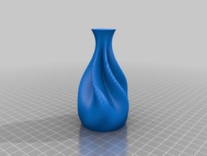rippled organic vase 06 containers customized 3d print model - Mito3D