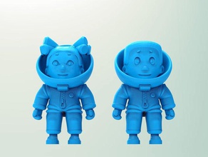 poco astronauta los juguetes juegos muchacho niño cosmonauta niña kid espacio 3d print model - Mito3D