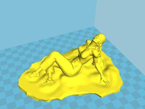 kız güneşlenmek insanlar heykel 3d print model - Mito3D