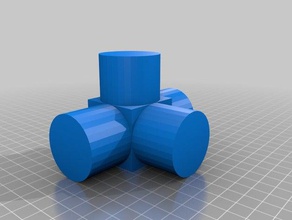 40mm pvc pipe fpv tower connector joint peg style 3d printing 3d print model - Mito3D