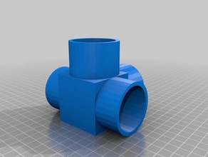 40mm pvc pipe fpv tower connector joint sleeve style 3d printing 3d print model - Mito3D