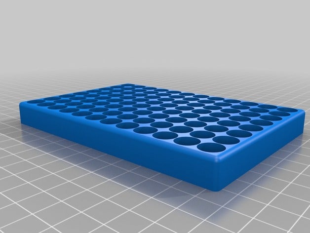 vial rack v5 10mm containers customized 3D print model - Mito3D