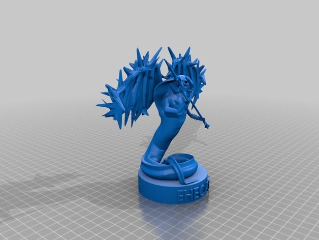 ehecatl creatures blender character high school regis snake student project 3D print model - Mito3D