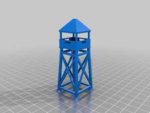 wooden guard observation tower buildings structures flames war fow guard tower war game wargameing 3d print model - Mito3D