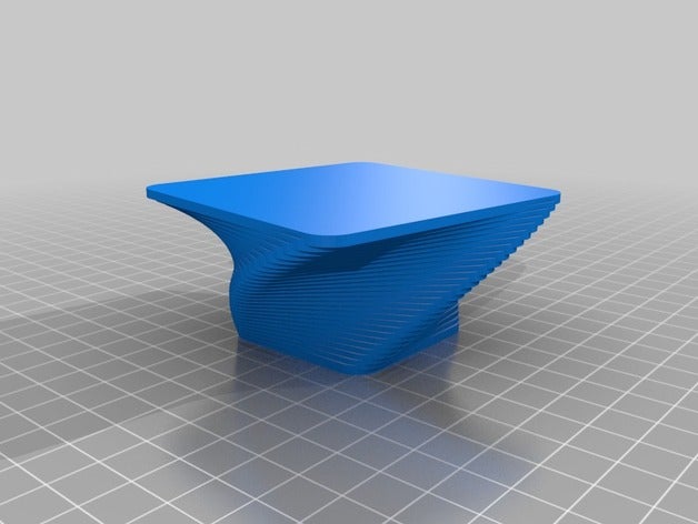 il mio personalizzato quadrato arrotondato vaso di coppa del braccialetto generatore arredamento 3D print model - Mito3D