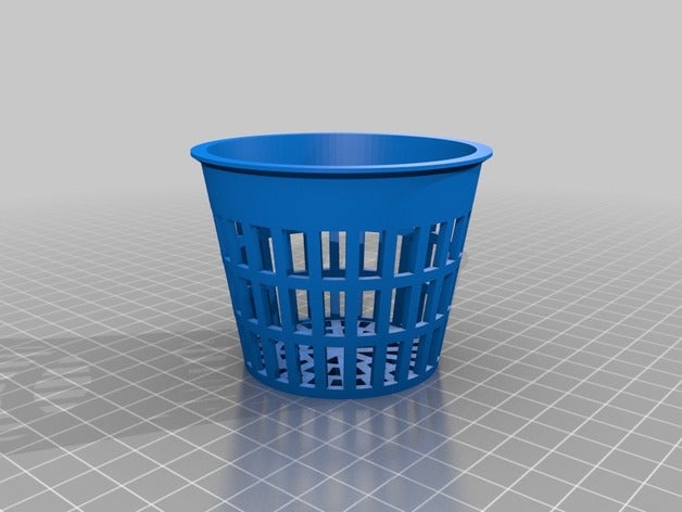 my customized parametric net pot cup hydroponics aeroponics fogponics outdoor garden 3D print model - Mito3D