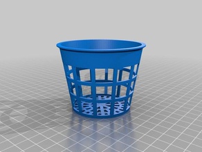 my customized parametric net pot cup hydroponics aeroponics fogponics outdoor garden 3d print model - Mito3D