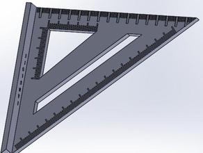 basic woodworking square metric graduation diy querre tool tools triangle 3d print model - Mito3D