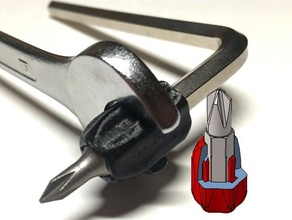 hex screwdriver hand tools allen key wrench holder bit handle srewdriver 3d print model - Mito3D