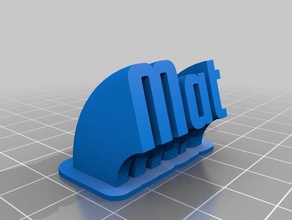 mat de la oficina personalizado 3d print model - Mito3D