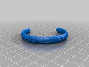 monstruo pulseira de la moda personalizado 3d print model - Mito3D