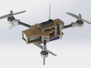 dobrável tricopter diy 3d print model - Mito3D
