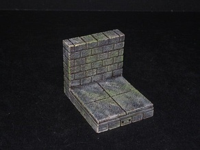 openforge 20 cut stone external wall toy game accessories dnd tiles dungeon miniatures openforge2 pathfinder rpg tabletop terrain 3d print model - Mito3D