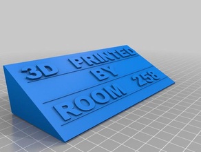 room 258s plaque 3d printing 3d print model - Mito3D
